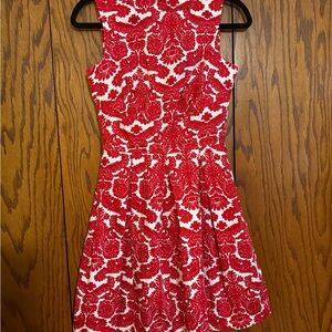 Closet Floral Red and White Mini Dress